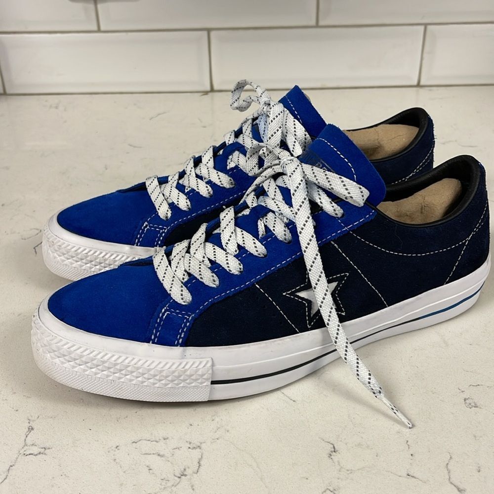CONVERSE CONS ONE STAR PRO SUEDE OX  OBSIDIAN BLUE / BLACK Unisex Men 8 Women 10 - Picture 1 of 17